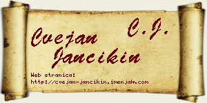 Cvejan Jančikin vizit kartica